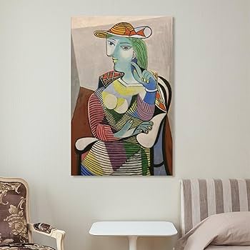 パブロ・ピカソ　模写油彩画「マリー・テレーズの肖像」 Amazon.co.jp: パブロ・ピカソ Pablo Picasso 《マリーテレーズ